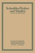 Cover-Bild zum Titel 'Technisches Denken und Schaffen' von 'Georg Von Hanffstengel'