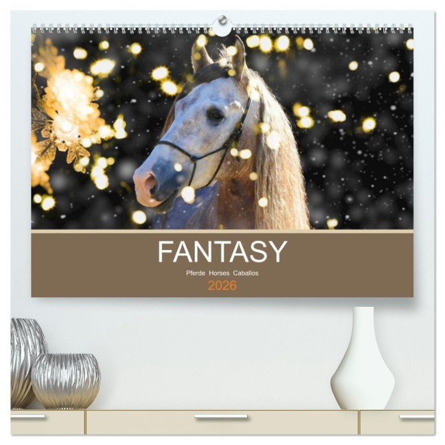 FANTASY Pferde Horses Caballos (hochwertiger Premium Wandkalender 2026 DIN A2 quer), Kunstdruck in Hochglanz - Petra Eckerl Tierfotografie