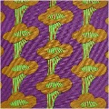 Canvas, Pfifferlinge, Violett, Neon, Abschnitt 50 x 140cm, 100% Baumwolle, 280g/qm - 