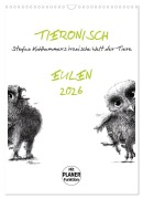 Cover-Bild zum Titel 'Tieronisch Eulen (Wandkalender 2026 DIN A3 hoch), CALVENDO Monatskalender' von 'Stefan Kahlhammer'