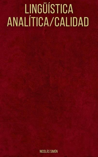 Lingüística analítica/calidad - Nicolás Simón