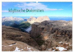 Cover-Bild zum Titel 'Idyllische Dolomiten (Wandkalender 2026 DIN A2 quer), CALVENDO Monatskalender' von 'Gerhard Albicker'