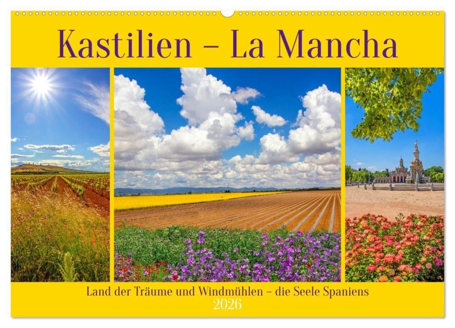 Kastilien - La Mancha (Wandkalender 2026 DIN A2 quer), CALVENDO Monatskalender - Christa Kramer