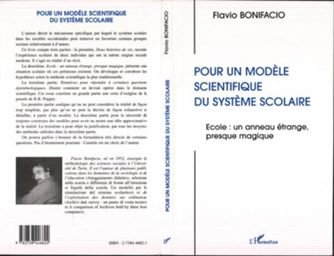Pour un modèle scientifique du système scolaire - Bonifacio