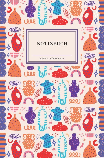 Notizbuch Insel-Bücherei 'Kunterbunte Vasen retro' - 