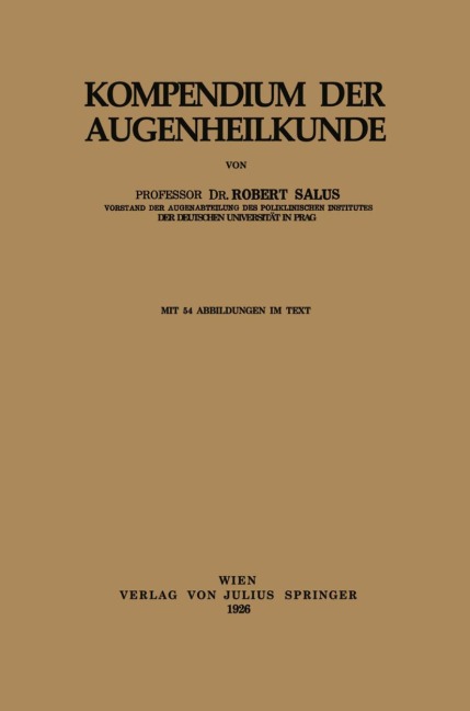 Kompendium der Augenheilkunde - Robert Salus
