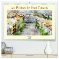 Las Palmas de Gran Canaria - Aquarelle (hochwertiger Premium Wandkalender 2024 DIN A2 quer), Kunstdruck in Hochglanz - Anja Frost