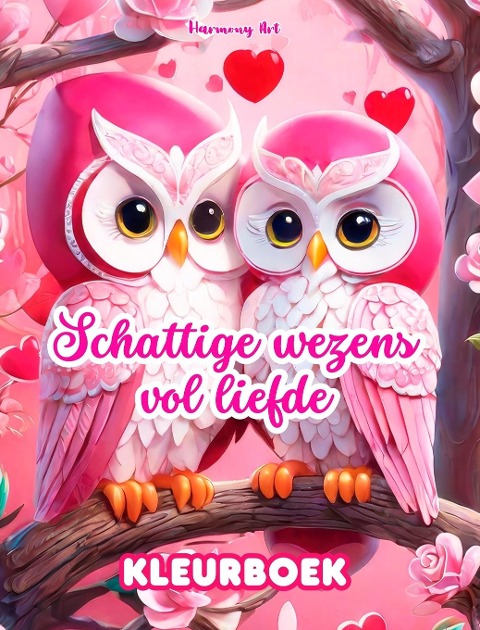 Schattige wezens vol liefde Kleurboek Bron van oneindige creativiteit Ideaal cadeau voor Valentijnsdag - Harmony Art
