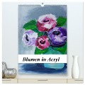 Blumen in Acryl (hochwertiger Premium Wandkalender 2024 DIN A2 hoch), Kunstdruck in Hochglanz - Sigrid Harmgart