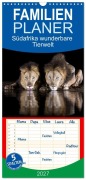Cover-Bild zum Titel 'Familienplaner 2027 - Südafrika wunderbare Tierwelt mit 5 Spalten (Wandkalender, 21 x 45 cm) CALVENDO' von 'Michèle Junio'