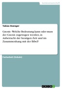 Cover-Bild zum Titel 'Gnosis - Welche Bedeutung kann oder muss der Gnosis zugetragen werden, in Anbetracht der heutigen Zeit und im Zusammenhang mit der Bibel?' von 'Tobias Hoenger'