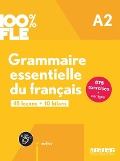 Cover-Bild zum Titel '100% FLE - A2 Grammaire essentielle du francais + audio download' von 'Ludivine Glaud, Marion Perrard, Muriel Lannier, Odile Rimbert, Yves Loiseau'