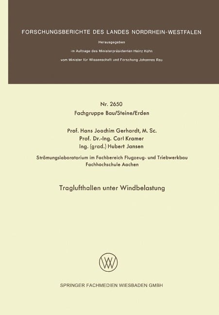 Traglufthallen unter Windbelastung - Hans Joachim Gerhardt