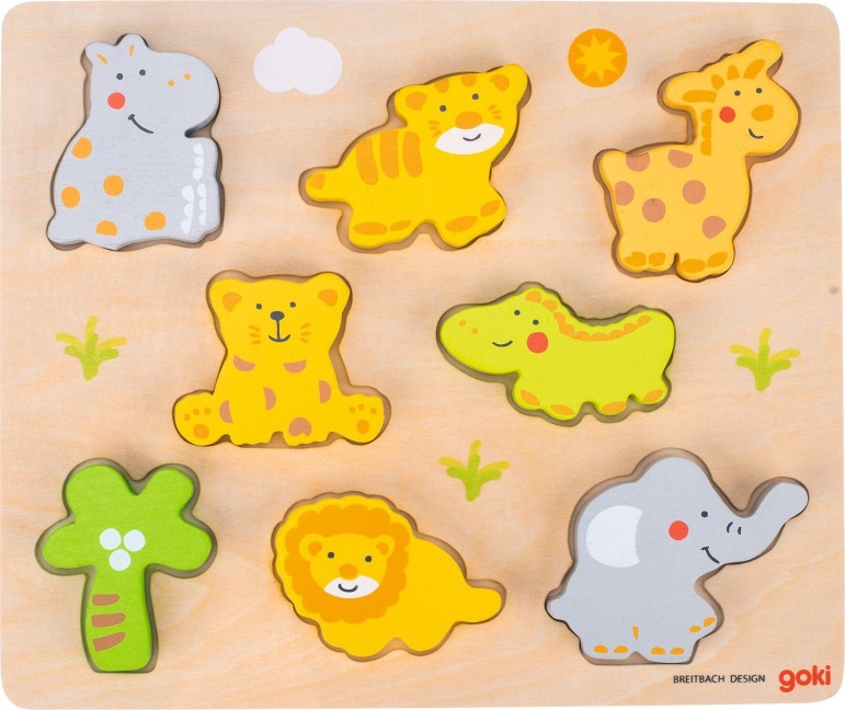 Einlegepuzzle Wilde Tiere -