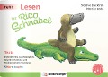 Cover-Bild zum Titel 'Lesen mit Rico Schnabel, Heft 6: Texte - silbierte Ausgabe' von 'Stefanie Drecktrah, Mareike Hahn'