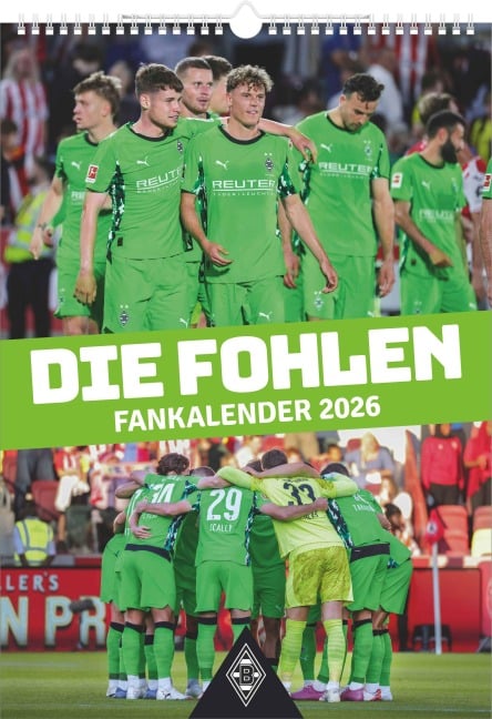 Borussia Mönchengladbach 2026 - Fußball-Kalender - Wand-Kalender - Fan-Kalender - 29,7x42 - Sport - 