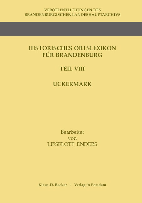 Historisches Ortslexikon für Brandenburg - 