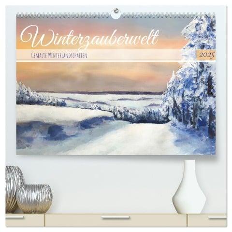 Winterzauberwelt - Gemalte Winterlandschaften (hochwertiger Premium Wandkalender 2025 DIN A2 quer), Kunstdruck in Hochglanz - Michaela Schimmack