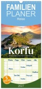 Cover-Bild zum Titel 'Familienplaner 2027 - Korfu - Die paradiesische Insel im Mittelmeer. mit 5 Spalten (Wandkalender, 21 x 45 cm) CALVENDO' von 'Sf'