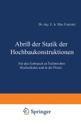 Cover-Bild zum Titel 'Abriß der Statik der Hochbaukonstruktionen' von 'Max Foerster'