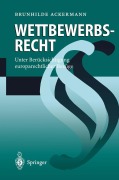 Cover-Bild zum Titel 'Wettbewerbsrecht' von 'Brunhilde Ackermann'