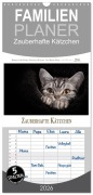 Cover-Bild zum Titel 'Familienplaner 2026 - Zauberhafte Kätzchen mit 5 Spalten (Wandkalender, 21 x 45 cm) CALVENDO' von 'Martina Wrede'
