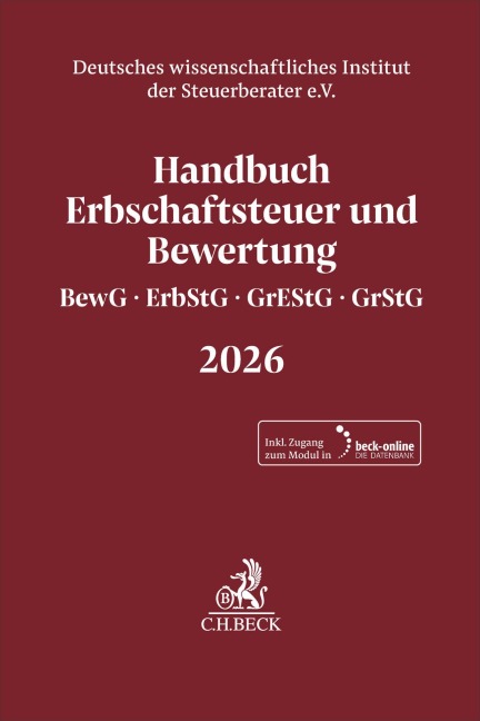 Handbuch Erbschaftsteuer und Bewertung 2026. BewG, ErbStG, GrEStG, GrStG 2026 - 
