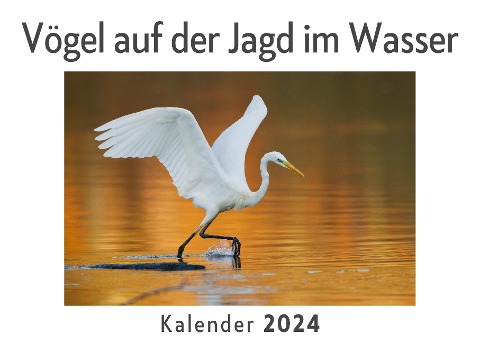 Vögel auf der Jagd im Wasser (Wandkalender 2024, Kalender DIN A4 quer, Monatskalender im Querformat mit Kalendarium, Das perfekte Geschenk) - Anna Müller
