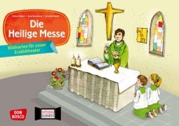 Cover-Bild zum Titel 'Die Heilige Messe. Kamishibai Bildkartenset.' von 'Esther Hebert, Gesa Rensmann'