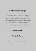 Cover-Bild zum Titel '5 Christmas Songs Sheet Music for Violin & Piano' von 'Viktor Dick'