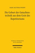 Cover-Bild zum Titel 'Die Geburt der Gutachtentechnik aus dem Geist des Repetitoriums' von 'Marc Matthias Wendt'