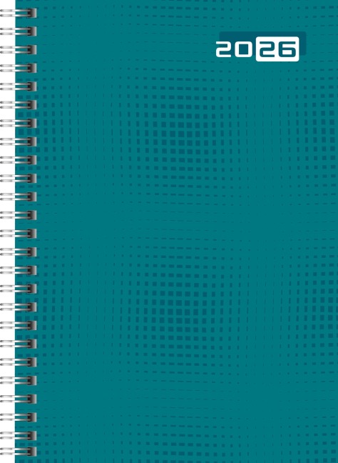 rido/idé 7021007046 | Buchkalender Mod. futura 2 2026 | A5, Papier, petrol - 