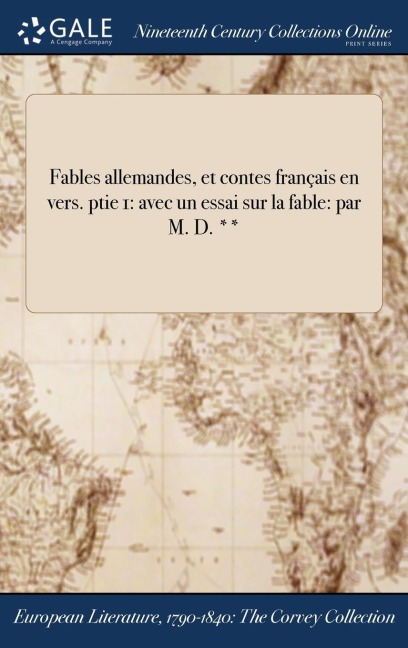 Fables allemandes, et contes français en vers. ptie 1 - 