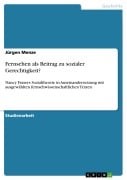 Cover-Bild zum Titel 'Fernsehen als Beitrag zu sozialer Gerechtigkeit?' von 'Jürgen Menze'