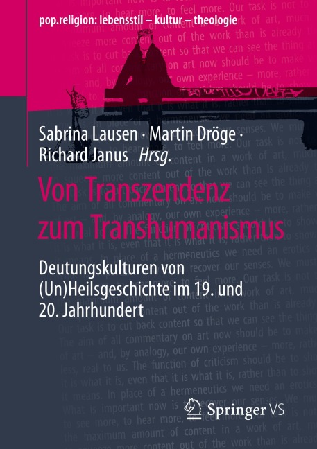Von Transzendenz zum Transhumanismus - 