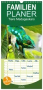 Familienplaner 2026 - Tiere Madagaskars mit 5 Spalten (Wandkalender, 21 x 45 cm) CALVENDO - Céline Baur