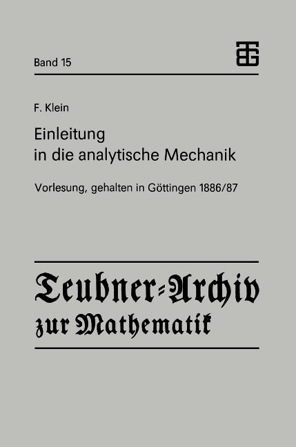 Einleitung in die analytische Mechanik - Felix Klein