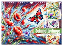 Cover-Bild zum Titel 'Schmetterlinge und ihre Blumenfreunde in lebhaften Farben (Wandkalender 2026 DIN A4 quer), CALVENDO Monatskalender' von 'Anja Frost'
