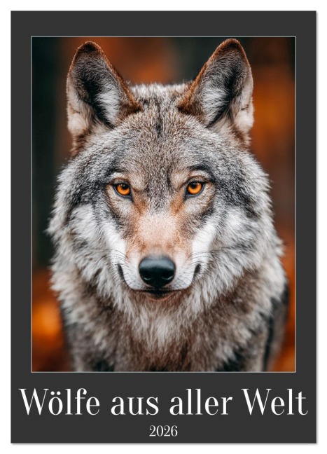 Wölfe aus aller Welt (Wandkalender 2026 DIN A2 hoch), CALVENDO Monatskalender - Mb Fotografie