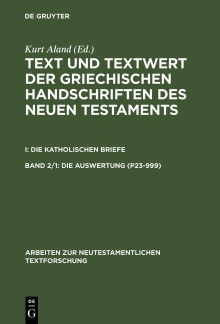 1: Die Auswertung (P23-999). 2: Die Auswertung (1003-2805) - 