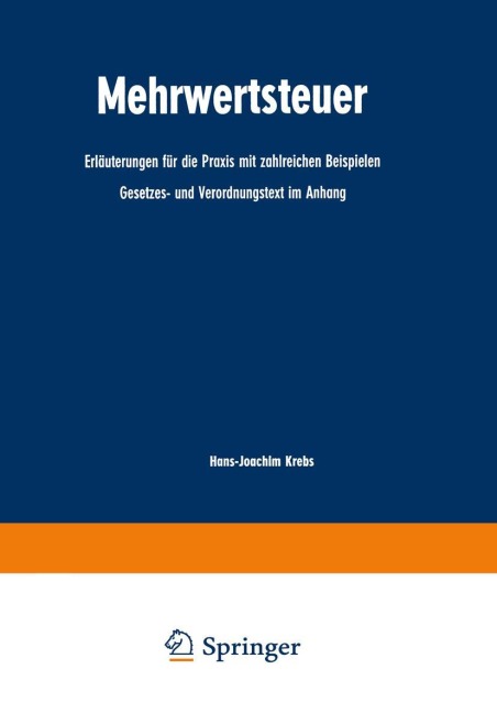 Mehrwertsteuer - Hans-Joachim Krebs