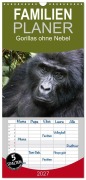 Cover-Bild zum Titel 'Familienplaner 2027 - Gorillas ohne Nebel mit 5 Spalten (Wandkalender, 21 x 45 cm) CALVENDO' von 'Helmut Gulbins'