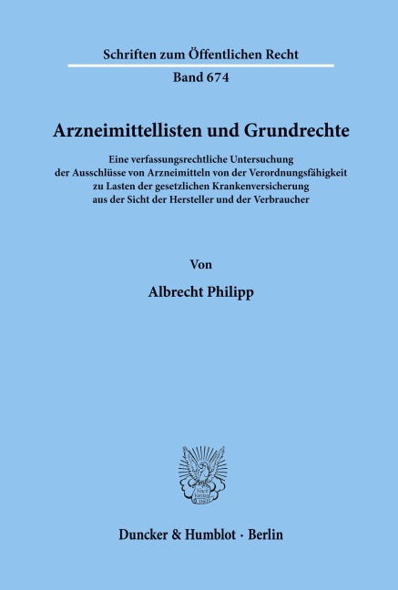 Arzneimittellisten und Grundrechte. - Albrecht Philipp