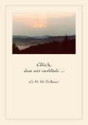 Cover-Bild zum Titel 'Glück, das mir verblieb ...' von 'G. H. W. Falkner'