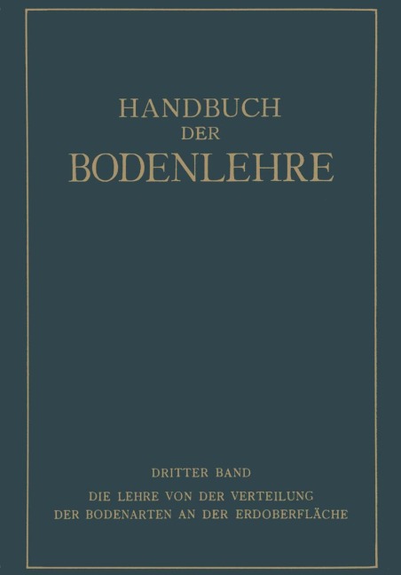 Die Lehre von der Verteilung der Bodenarten an der Erdoberfläche Regionale und Zonale Bodenlehre - E. Blanck