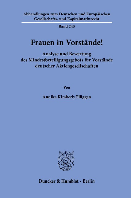Frauen in Vorstände! - Annika Kimberly Flüggen