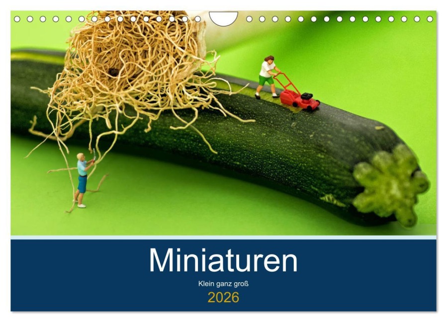 Miniaturen - Klein ganz groß (Wandkalender 2026 DIN A4 quer), CALVENDO Monatskalender - Ute Jackisch