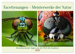 Cover-Bild zum Titel 'Facettenaugen - Meisterwerke der Natur (Wandkalender 2026 DIN A2 quer), CALVENDO Monatskalender' von 'Claudia Kleemann'