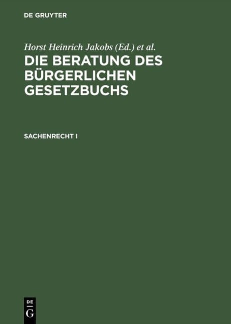 Sachenrecht I - 