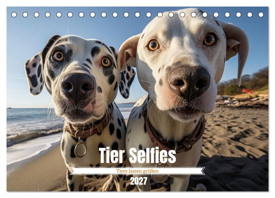 Tier Selfies (Tischkalender 2027 DIN A5 quer), CALVENDO Monatskalender - 
